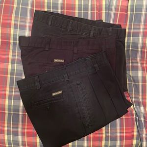 Men’s Savane Black Cotton Khaki Pants 34x30